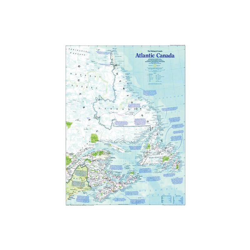 National Geographic Mapa regionalna Kanady (część atlantycka)