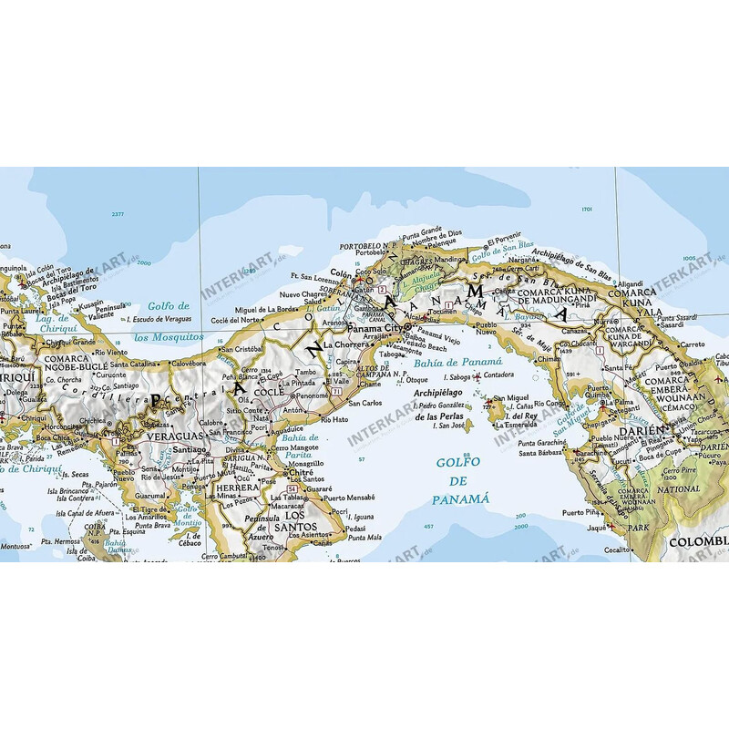 National Geographic Mapa regionalna Ameryka Środkowa