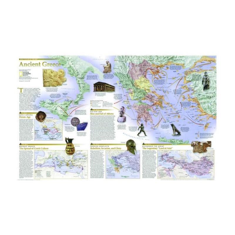 National Geographic Mapa Grecja - dwustronna