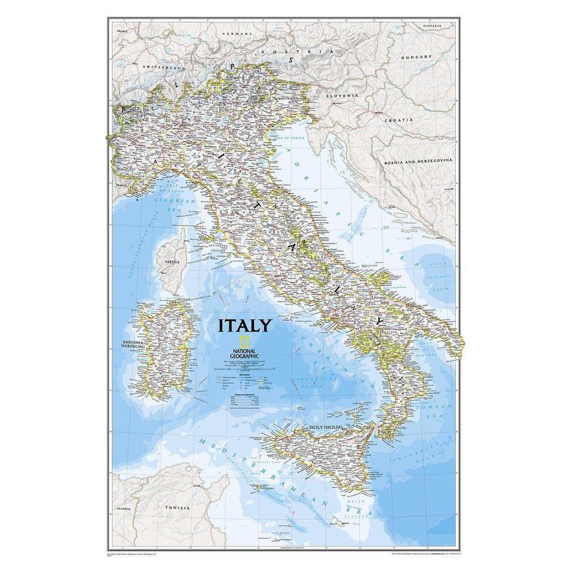 National Geographic Mapa Włochy