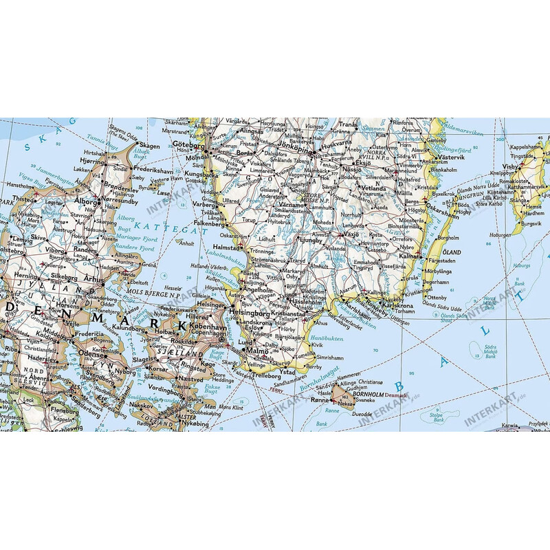 National Geographic Mapa regionalna Skandynawia