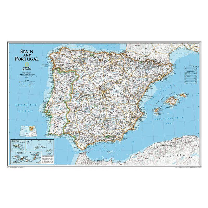 National Geographic Mapa Hiszpania i Portugalia