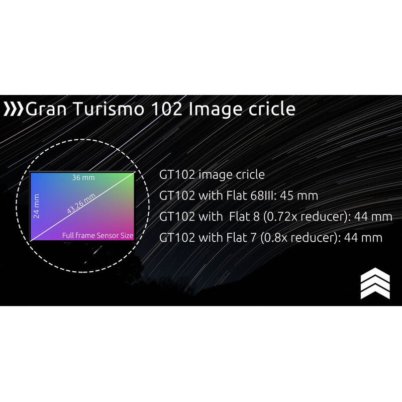 William Optics Refraktor apochromatyczny AP 102/703 Gran Turismo GT 102 OTA Set
