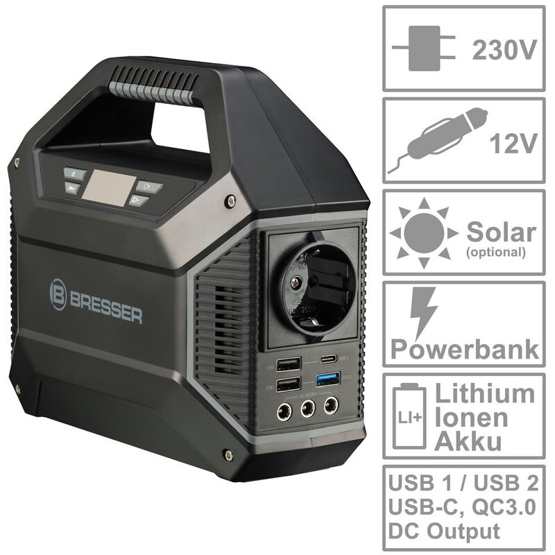 Bresser Mobile Power Station 100 Watt + ładowarka słoneczna 40 Watt