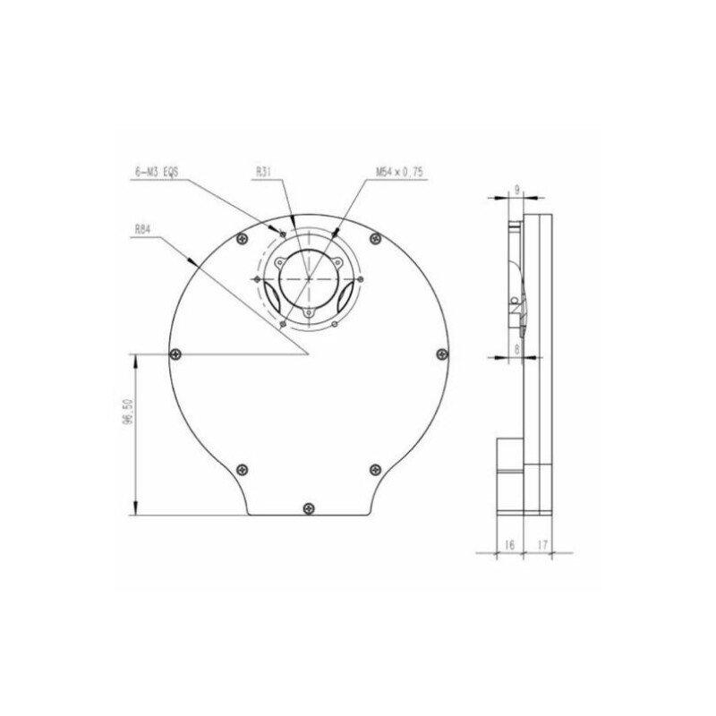 QHY Koło filtrujące CFW3M-US 7x 36 mm