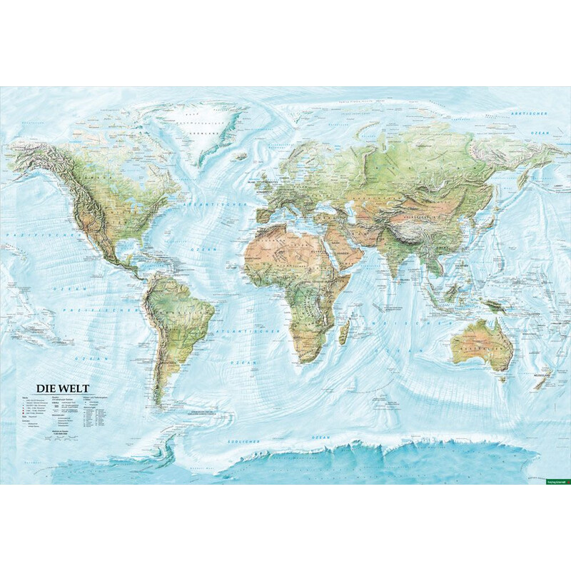 freytag & berndt Mapa świata fizyczna i polityczna