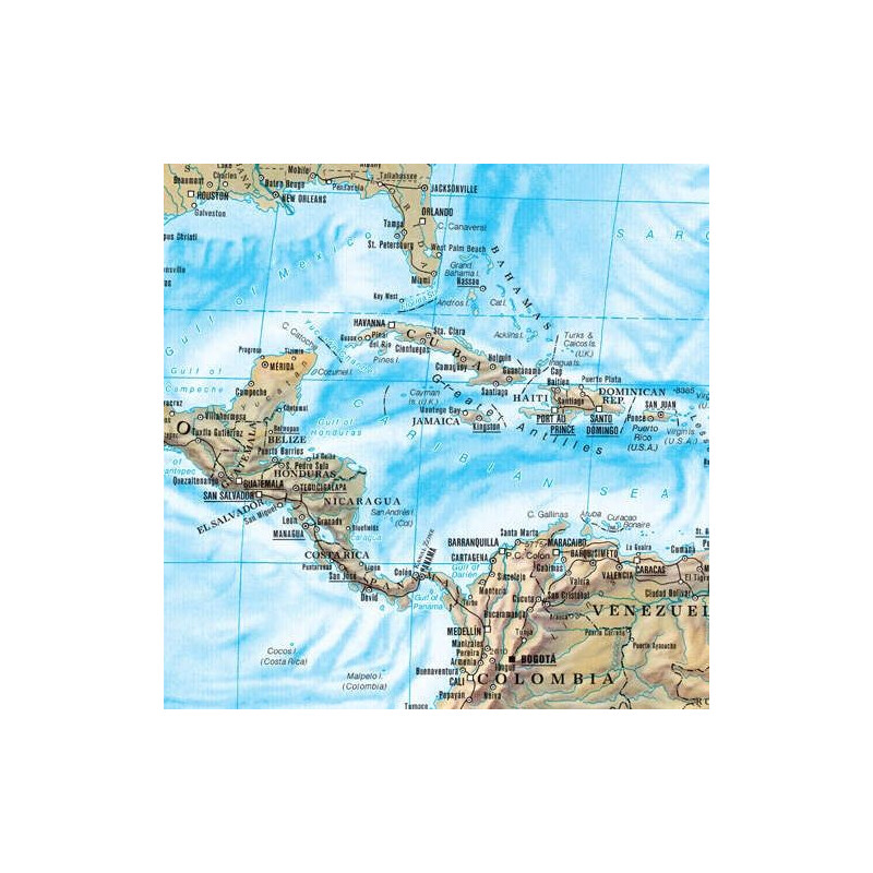 freytag & berndt Mapa świata fizyczne (175 x 121 cm)