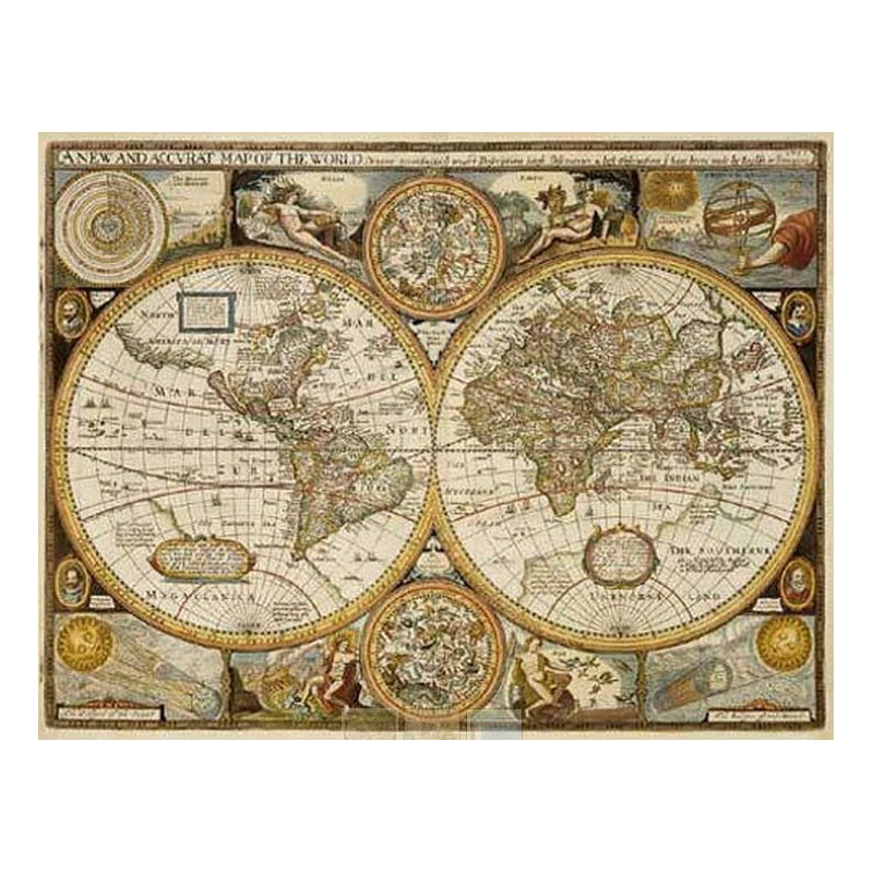 freytag & berndt Mapa świata Antyczny John Speed 1651 (91 x 69 cm)