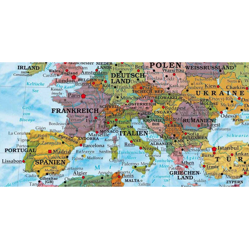 freytag & berndt Mapa świata politisch (100 x 70 cm)