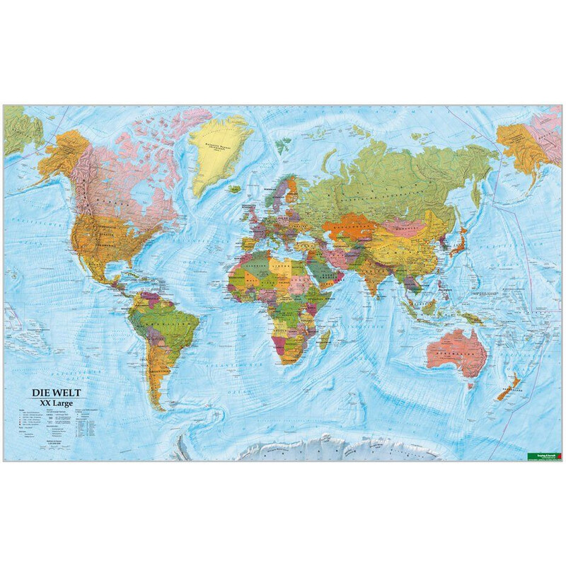 freytag & berndt Mapa świata polityczny (202 x 130 cm)