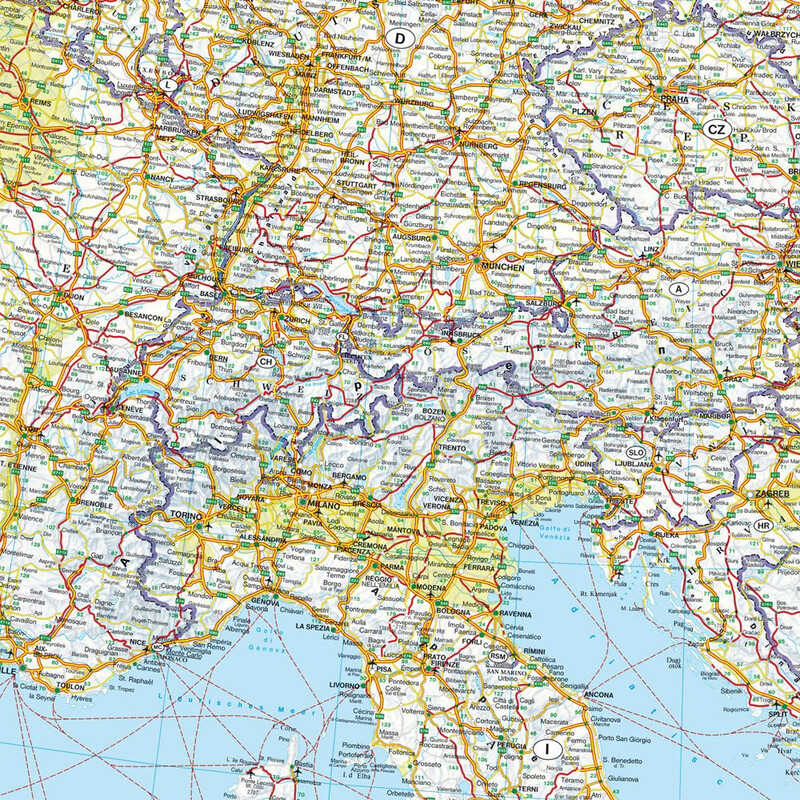 freytag & berndt Mapa kontynentalna Europa (170 x 121 cm)