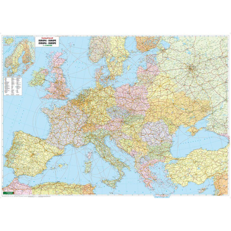 freytag & berndt Mapa kontynentalna Europa (127 x 90 cm)