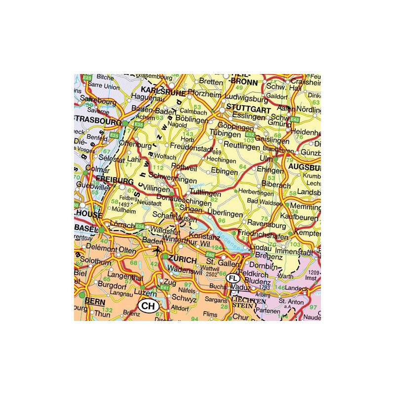 freytag & berndt Mapa kontynentalna Europa (127 x 90 cm)