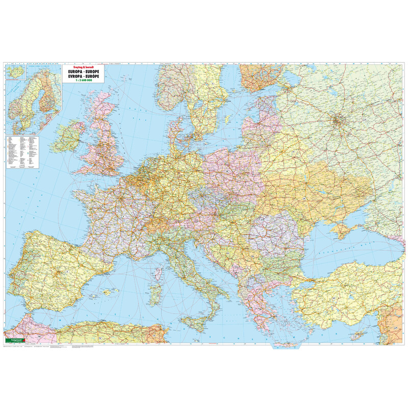 freytag & berndt Mapa kontynentalna Europa (172 x 123 cm)