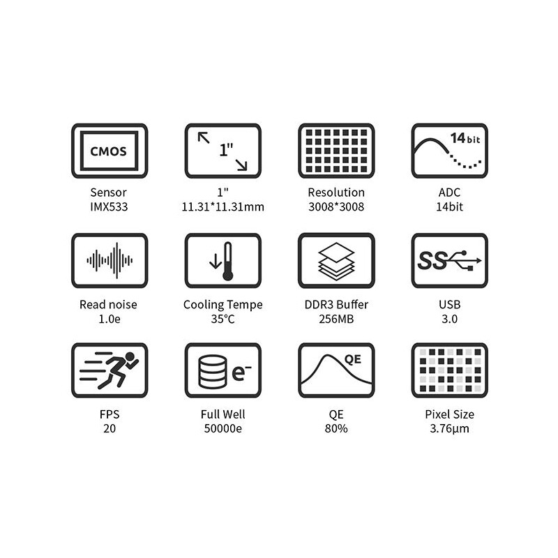 ZWO Aparat fotograficzny ASI 533 MM Pro Mono