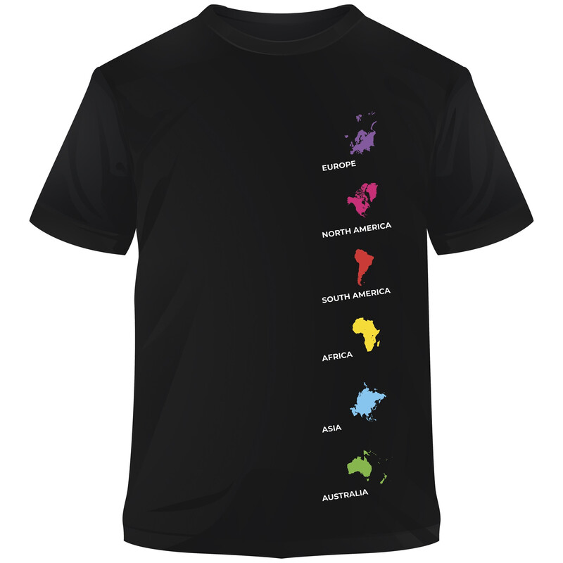 Stiefel T-Shirt Kontynenty świata XXL