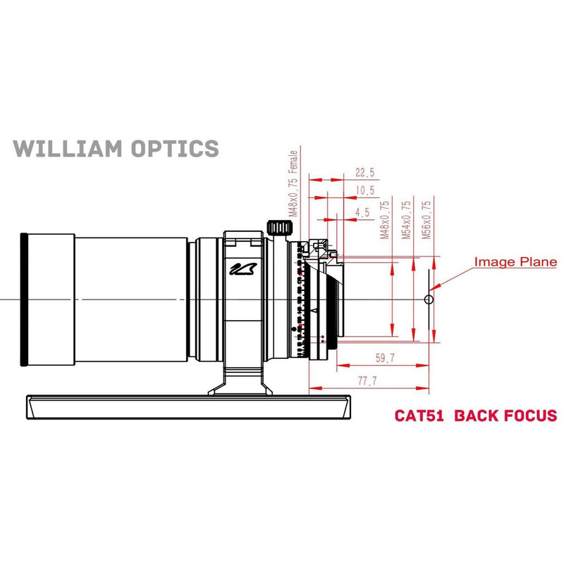 William Optics Refraktor apochromatyczny  AP 51/250 SpaceCat 51 OTA