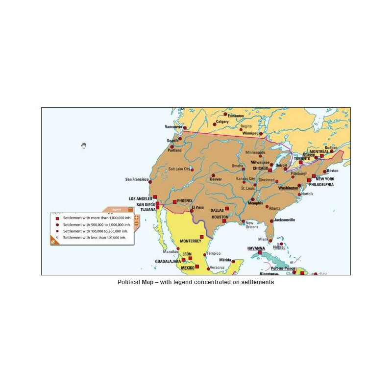 Klett-Perthes Verlag Oprogramowanie Interactive Wall Map: World & USA