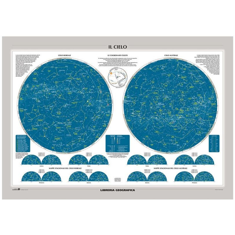 Libreria Geografica Plakaty Il Cielo/ Le Costellazioni dello Zodiaco astronomico