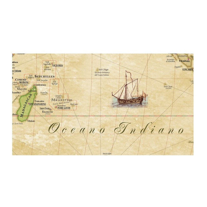 Libreria Geografica Mapa świata Planisfero Anticato