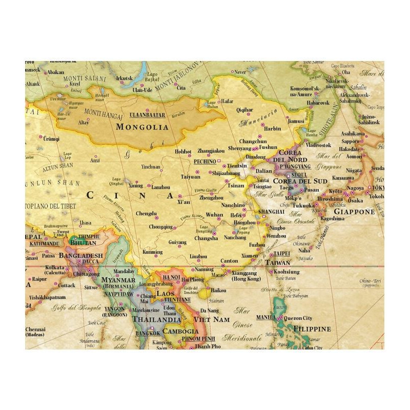 Libreria Geografica Mapa świata Planisfero Anticato