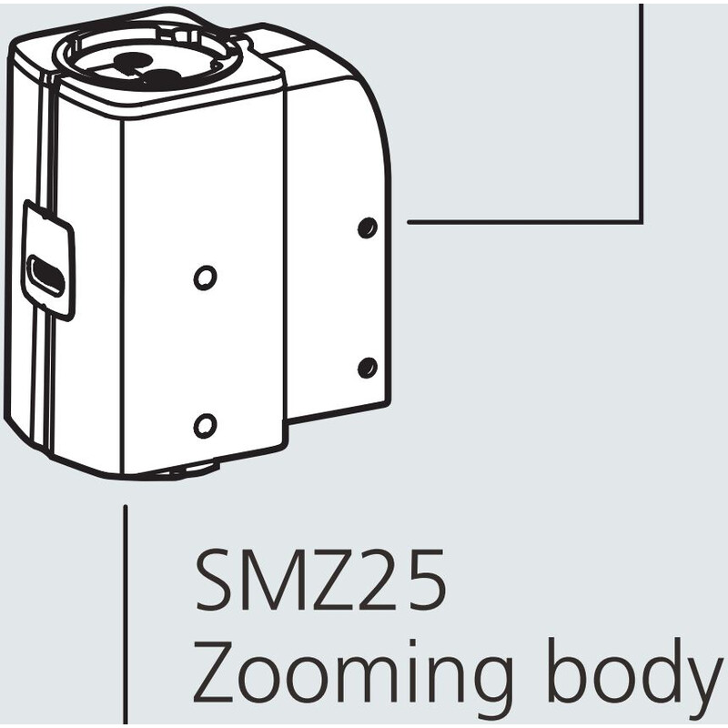 Nikon Glowa stereo SMZ25, motorized, parallel optics, achromate, Zoom Head, bino, 6.3-157.5x, click stop, ratio 25:1, 15°