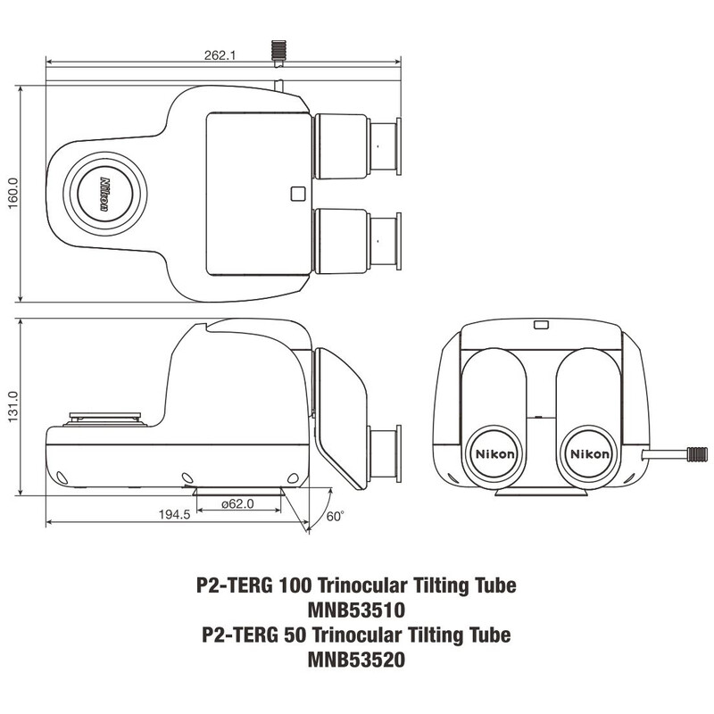 Nikon Glowa stereo P2-TERG 100 trino ergo tube (100/0 : 0/100), 0-30°