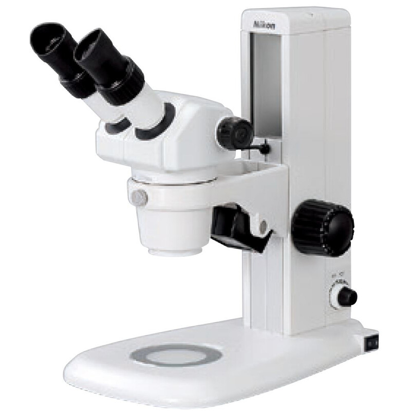 Nikon Mikroskop stereoskopowy zoom SMZ445, bino, 0.8x-3.5x, 45°, FN21, W.D.100mm, Auf- u. Durchlicht, LED