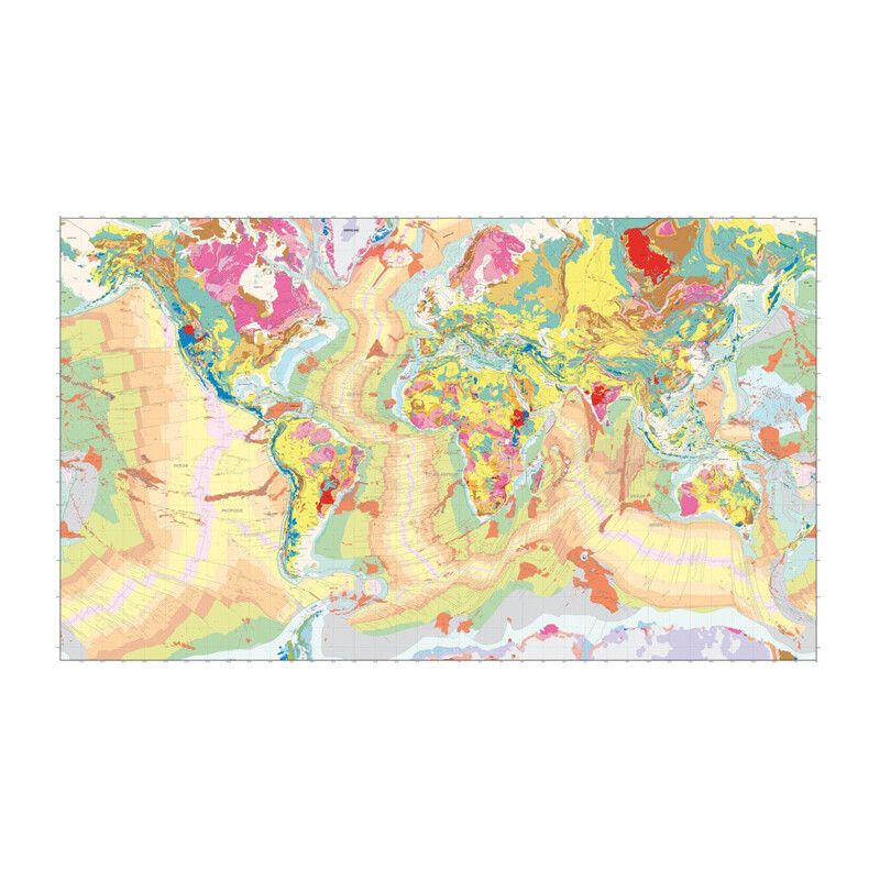UKGE Mapa świata Geological Map of the World 118cm x 98cm