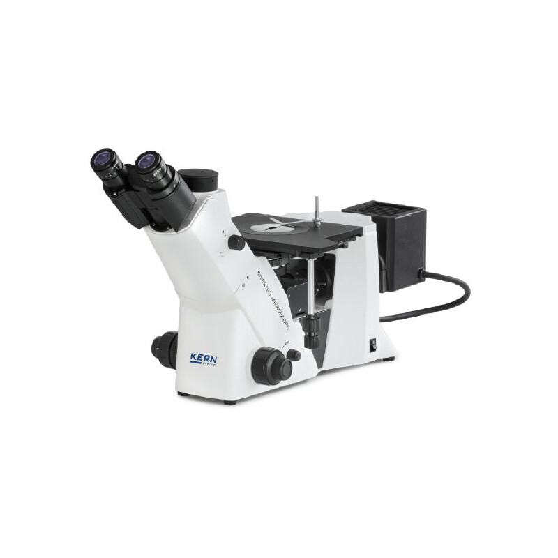 Kern Mikroskop odwrócony OLM 171, invers, MET, POL, trino, Inf planchrom, 50x-500x, Auflicht, HAL, 50W