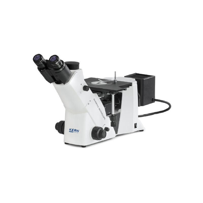 Kern Mikroskop odwrócony OLM 171, odwrotny, MET, POL, trino, Inf planchrom, 50x-500x, Światło odbite, HAL, 50W