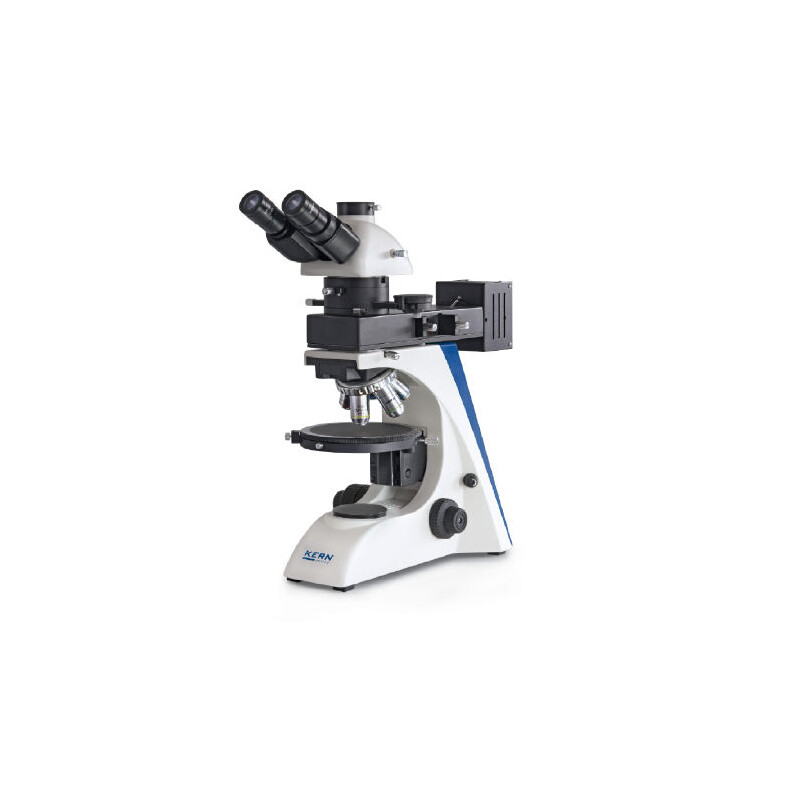 Kern Mikroskop OPN 184, POL, trino, Inf plan, 40x-400x, Auflicht, HAL, 100W