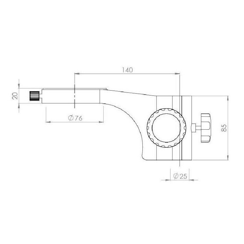 Kern Mikroskop stereoskopowy zoom OZM 913, trino, 7x-45x, HSWF 10x23 mm, Stativ, Einarm (515 mm x 614 mm) m. Tischplatte, Ringlicht LED 4.5 W