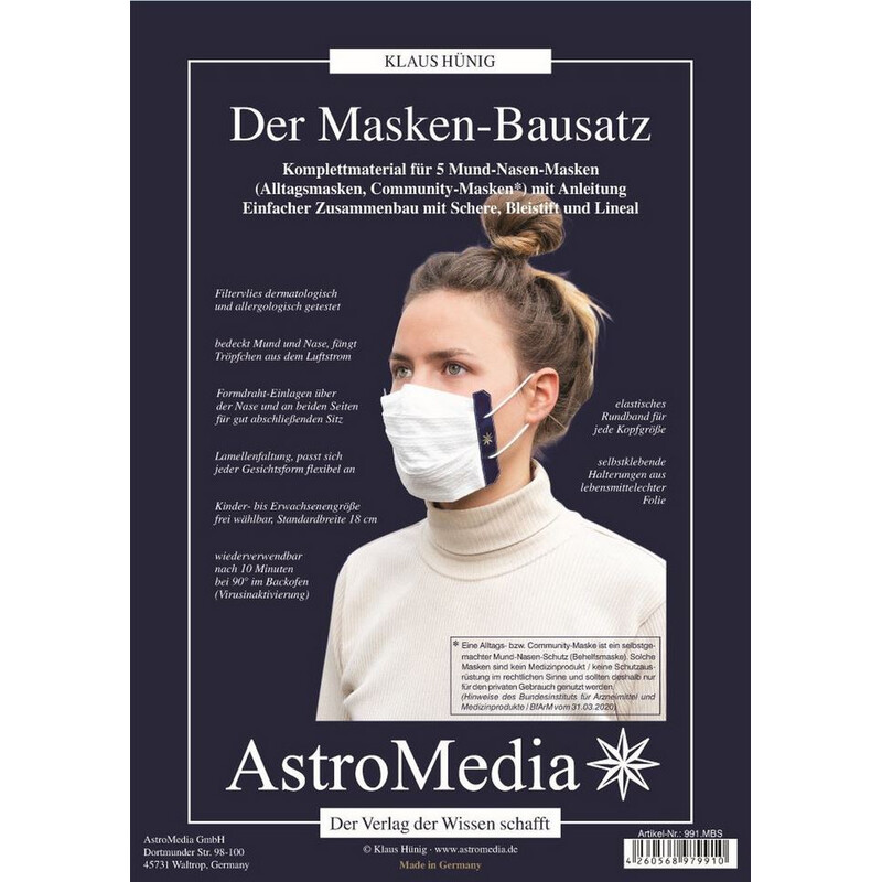 AstroMedia Maseczka na usta i nos, zestaw na 5 sztuk