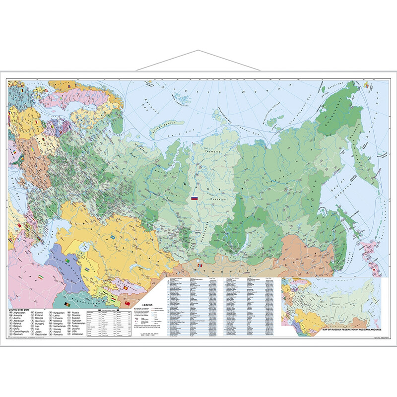 Stiefel Mapa Russland und Osteuropa politisch mit Postleitzahlen