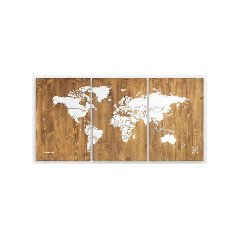 Miss Wood Mapa świata Woody Map Wooden 120x60