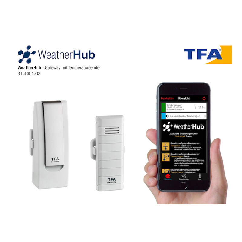 TFA Stacja meteo Zestaw startowy z przetwornikiem temperatury WEATHERHUB