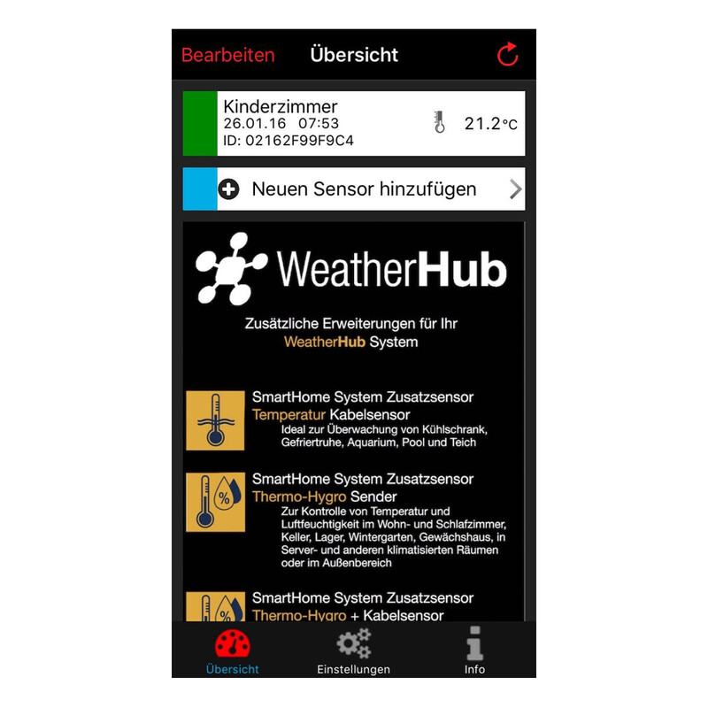 TFA Stacja meteo Zestaw startowy z przetwornikiem temperatury WEATHERHUB