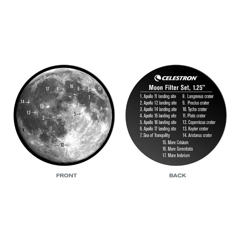 Celestron Filtry Zestaw filtrów księżycowych 1,25"