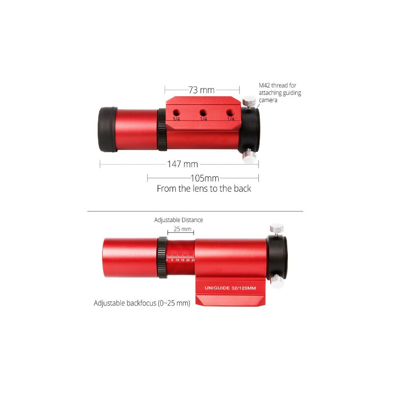 William Optics Guidescope UniGuide 32mm Red