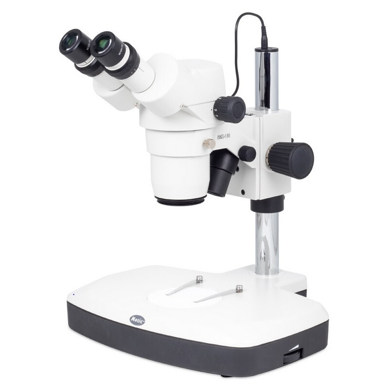 Motic Stereomikroskop zmiennoogniskowy SMZ-168-BLED, bino, 7,5x-50x