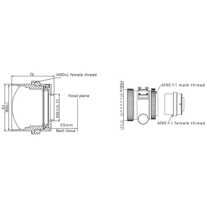 Omegon Reducer 0.7x dla 108/600 Kwintuplet APO
