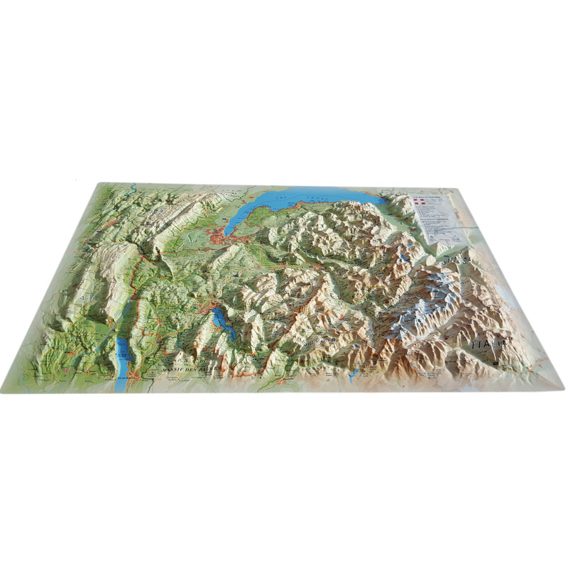 3Dmap Mapa regionalna Haute Savoie Version été