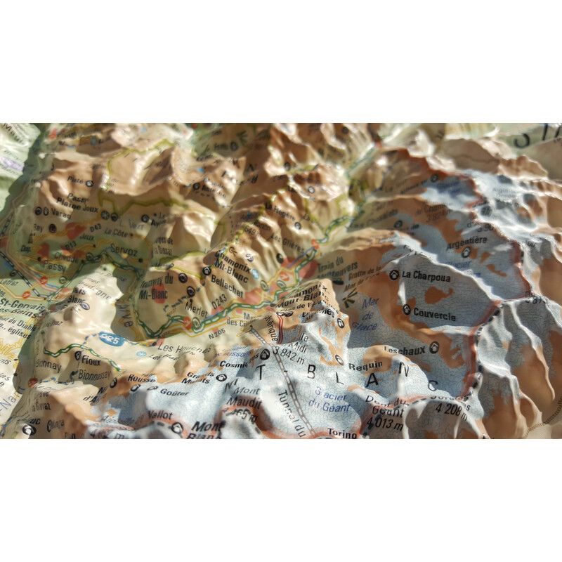 3Dmap Mapa regionalna Haute Savoie Version été