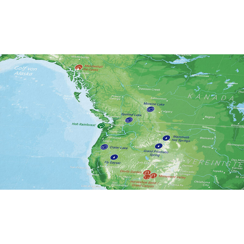 Marmota Maps Mapa świata 99 Naturwunder (200x140)