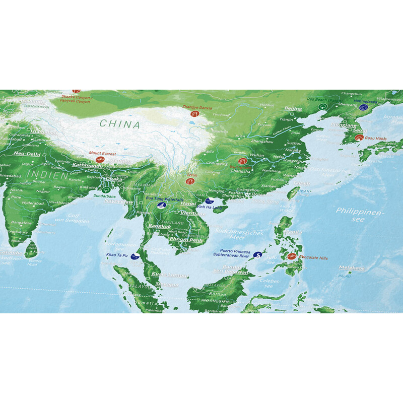 Marmota Maps Mapa świata 99 Naturwunder (100x70)