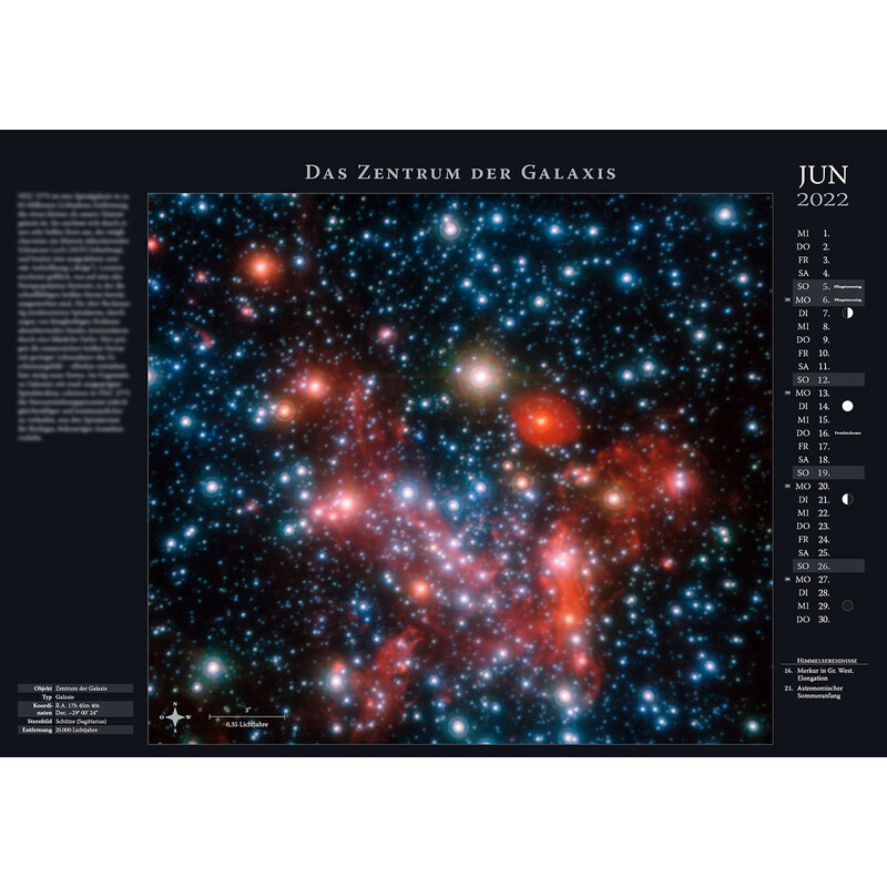 Astronomie-Verlag Kalendarze Weltraum-Kalender 2022