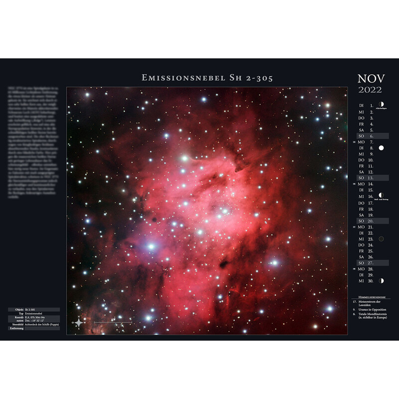 Astronomie-Verlag Kalendarze Weltraum-Kalender 2022