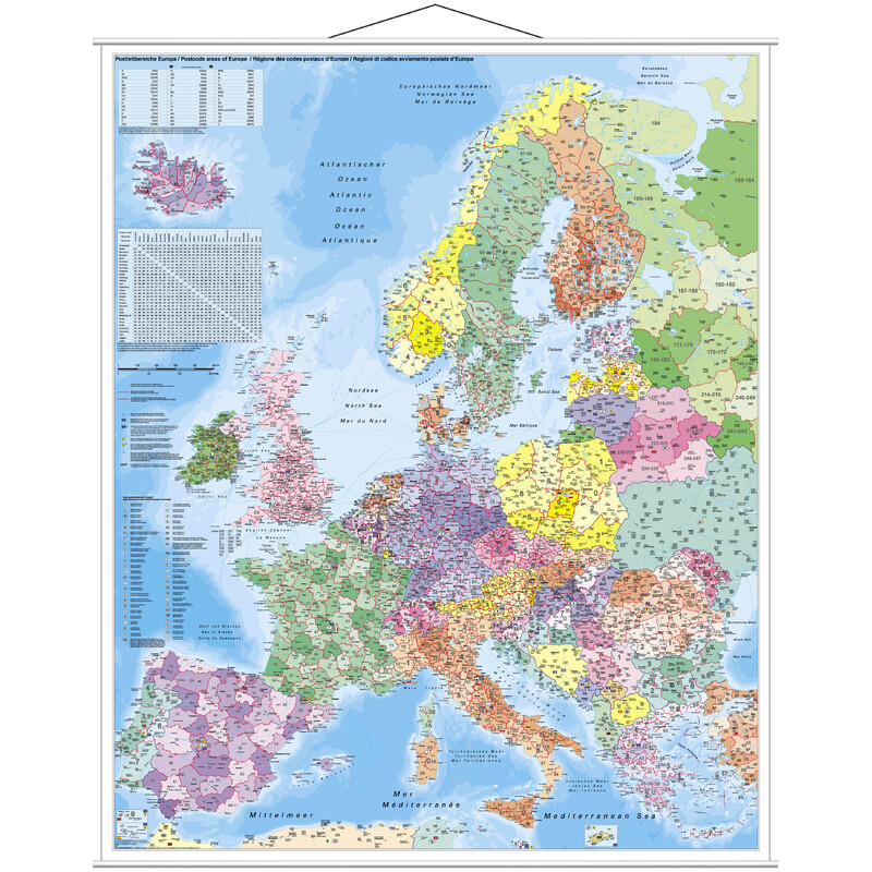 Stiefel Mapa kontynentalna Europa PLZ (97 x 119 cm)