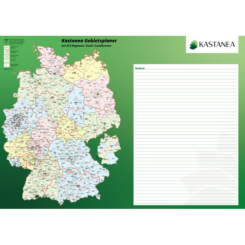 Kastanea Materiał piśmienny Deutschland mit Gebietsplaner